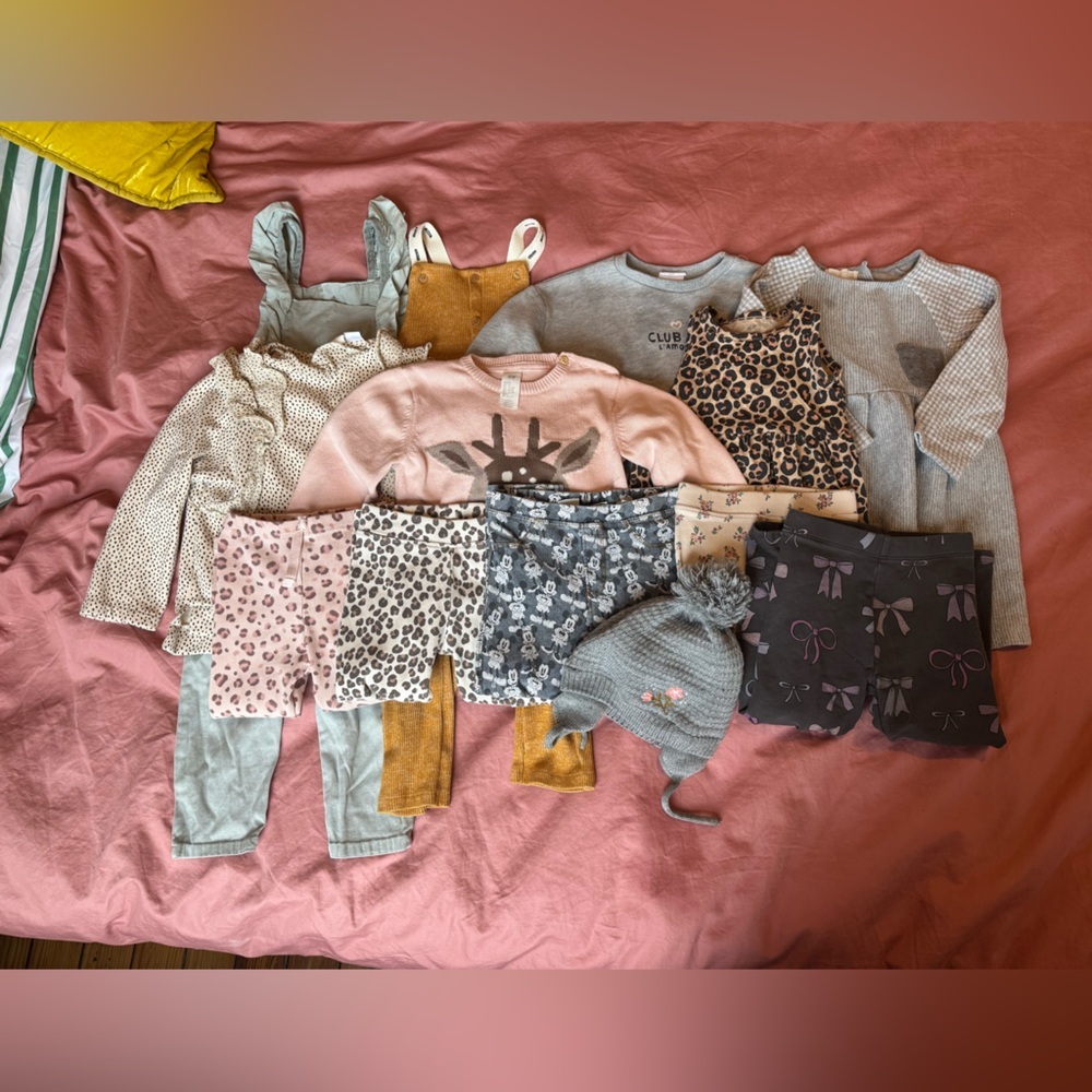 HUGE Zara Kids Floral Baby Girl Pink White Toddler Bundle 2T 3T capsule wardrobe